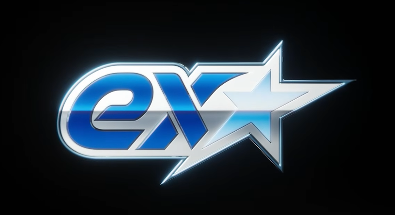 The ex★ Star series logo in chrome and blue on a black background